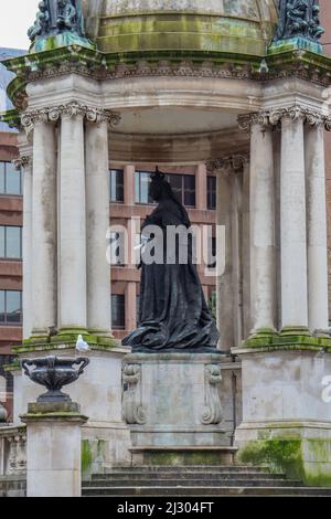 Queen Victoria Statue, Liverpool Stockfoto