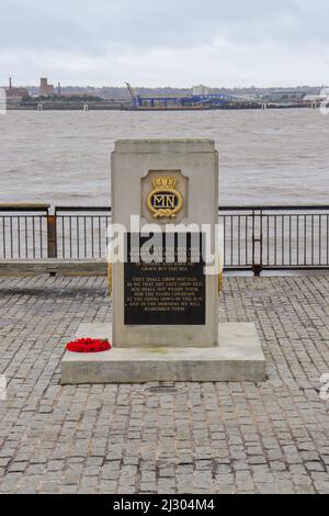Merchant Navy Second World War Memorial, Pier Head Stockfoto