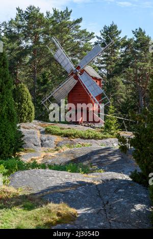 Jan Karlsgården Freilichtmuseum, Ahland, Finnland Stockfoto