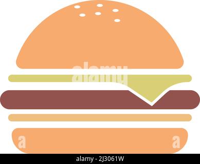 Designvorlage für Hamburger Icon Illustration Stock Vektor