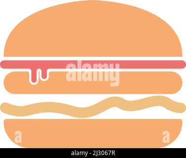 Designvorlage für Hamburger Icon Illustration Stock Vektor