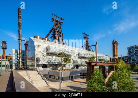 Museum des ehemaligen Stahlwerks Belval, Esch-sur-Alzette, Kanton Esch, Großherzogtum Luxemburg Stockfoto