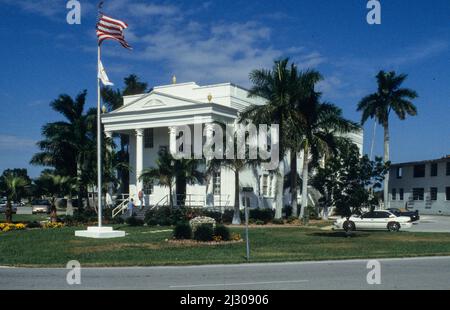 Das historische Rathaus der Everglades, Florida. Stockfoto