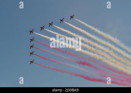 Gdynia, Polen - 22. August 2021: Das britische Luftwaffenteam auf der Aero Baltic in Gdynia, Polen. Stockfoto