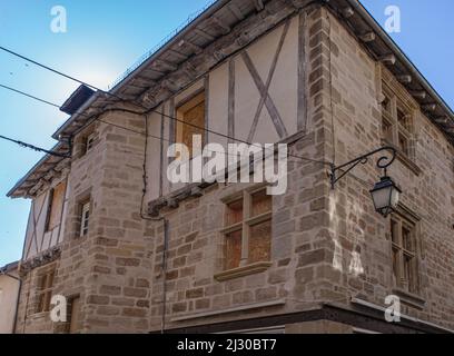 Rue Faro - Maison à colombages en cours de rénovation Stockfoto