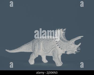 Verarbeitetes Bild eines Plastikspielzeug-Dinosauriers Stockfoto