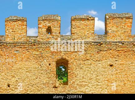 Ilok Castle defensive Wand Detail in Nord-Ost-Kroatien Stockfoto