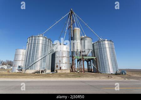 Grain Elevator in Morley; Iowa Stockfoto