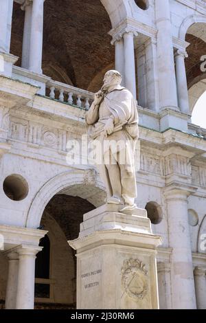 Vicenza; Piazzetta Palladio, Denkmal für Andrea Palladio Stockfoto