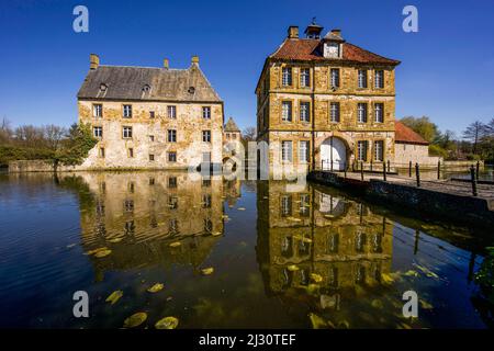 Wasserschloss Tatenhausen in Halle, Kreis Gütersloh, Nordrhein-Westfalen, Deutschland Stockfoto