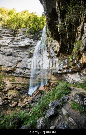 Cascades du Hérisson, Champagnole, Jura, Bourgogne-Franche-Comté, Jura, Frankreich Stockfoto