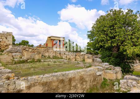 Knossus; Palast von Knossos; Stierkampfarena Stockfoto