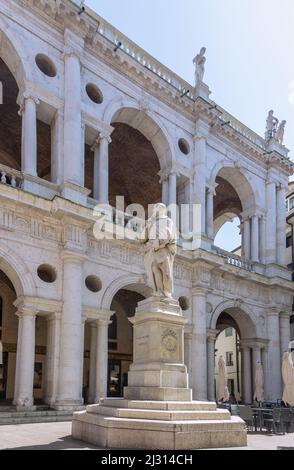 Vicenza; Piazzetta Palladio, Denkmal für Andrea Palladio Stockfoto