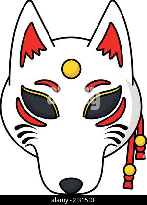 kitsune-Maskensymbol Stock Vektor