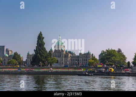 Victoria; Binnenhafen, Parlament Stockfoto