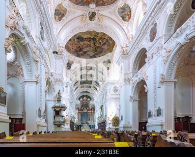Waldsassen; Kloster Waldsassen; Abteibasilika; Innenraum Stockfoto