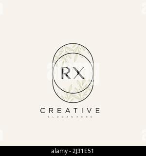 RX Anfangsbuchstabe Blume Logo Vorlage Vektor Premium Vektor Stock Vektor