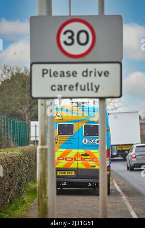 Speed Trap, Lancashire Road Safety Partnership, Lancashire Constabulary. Stockfoto