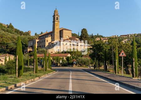 Außenansicht von Arqua Pertrarca, einem der schönsten Dörfer Italiens, Venetien, Italien Stockfoto