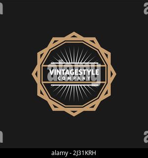 Retro-Logo im Vintage-Design Stock Vektor