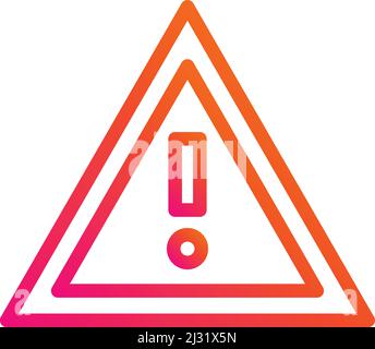 Warnung Vektorsymbol Design Illustration Stock Vektor
