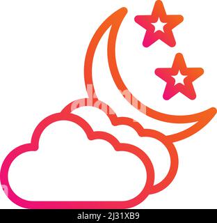 Night Vector Icon Design Illustration Stock Vektor