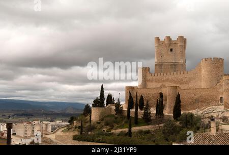 Schloss Villena, Valencia, Spanien Stockfoto