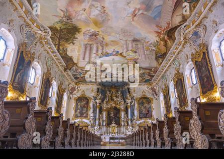 Ingolstadt; Asam-Kirche Maria de Victoria, innen Stockfoto