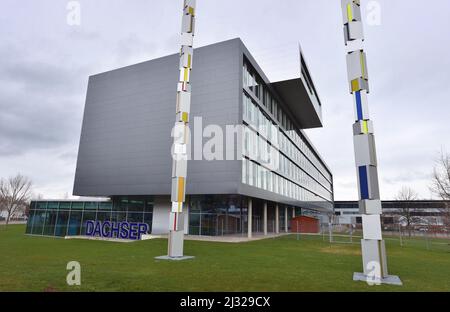 Kempten, Deutschland. 05. April 2022. Der Hauptsitz der DACHSER Gruppe. Quelle: Karl-Josef Hildenbrand/dpa/Alamy Live News Stockfoto