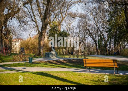 Stadtpark in Rokov perivoj, einem elitären Teil von Zagreb, wo berühmte kroatische Künstler lebten, Zagreb, Kroatien Stockfoto