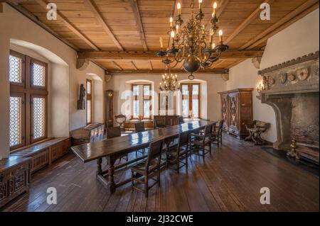 Schloss Vianden, Innenansicht, Kanton Vianden, Großherzogtum Luxemburg Stockfoto