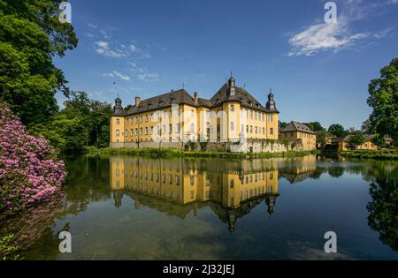 Wasserschloss Dyck in Jüchen, Rheinkreis Neuss, Nordrhein-Westfalen, Deutschland Stockfoto