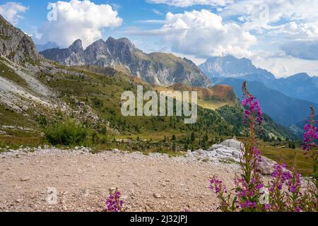 Schöne Berglandschaft in passo Giau Bereich. Stockfoto