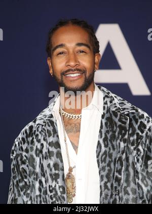 Los Angeles, Ca. 4. April 2022. Omarion, bei der Premiere von Ambulance am 4. April 2022 im Academy Museum of Motion Picturs in Los Angeles, Kalifornien. Quelle: Saye Sadou/Media Punch/Alamy Live News Stockfoto