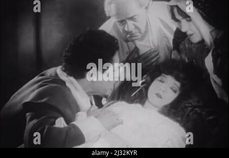Vintage 1922 Lorna Doone romantische Filmleinwand noch Stockfoto