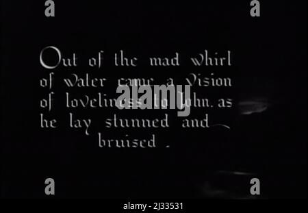 Vintage 1922 Lorna Doone romantische Filmleinwand noch Stockfoto