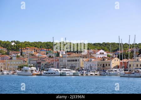 Mali Lošinj; Insel Lošinj; Hafenpromenade Stockfoto