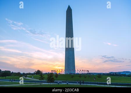 Washington DC, National Mall, Washington Monument Stockfoto