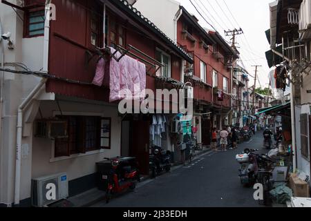 Alte Nachbarschaft Laoximen Straße in Shanghai Stockfoto