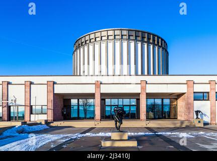 BAD FRANKENHAUSEN - 9. JANUAR 2016: Ansicht des Panoramamuseums in Bad Frankenhausen, Deutschland. Das Museum ehrt den Kampf der Bauern gegen die Herrschaft i Stockfoto