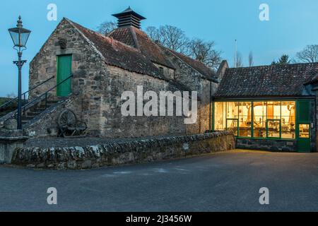 Farm Distillery, Daftmill Whiskey, Cupar, Fife, Schottland, VEREINIGTES KÖNIGREICH Stockfoto