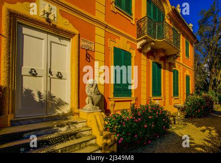 Villa San Giacomo in Santa Margherita Ligure, Ligurien; Riviera Levantine, Italien Stockfoto