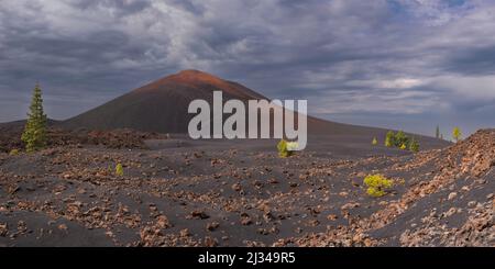 Vulkan Chinyero, Zone Arena Negras, Teide Nationalpark, Teneriffa, Kanarische Inseln, Spanien, Europa Stockfoto