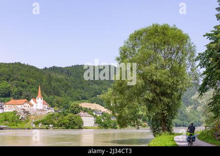 St. Nikola an der Donau, Schifferkirche, Donauradweg Stockfoto