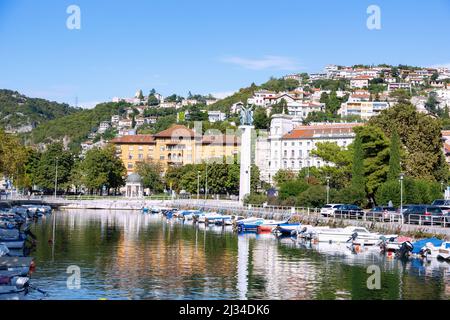 Rijeka; Mrtvi-Kanal, Befreiungsdenkmal Stockfoto