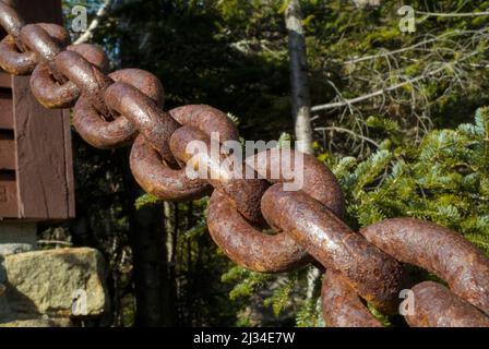 Die Jim Liberty Hütte in den White Mountains von New Hampshire. Diese Hütte liegt am Liberty Trail, ca. 1/2 Meilen vom Gipfel entfernt. Stockfoto