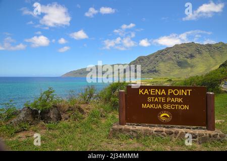 Landschaftliche Eindrücke vom berühmten Honolulu, Oahu HI Stockfoto