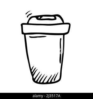 doodle-Symbol. Kaffeetasse mitnehmen. vektorgrafik Stock Vektor