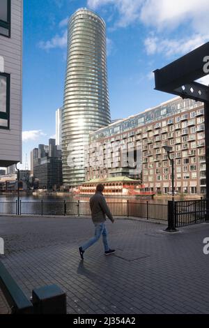 Millwall-Innendock, Isle of Dogs Stockfoto