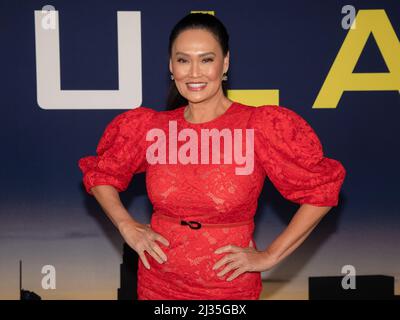 April 2022 – Los Angeles, Kalifornien – Tia Carrere. Los Angeles Premiere Von „Ambulance“ Stockfoto
